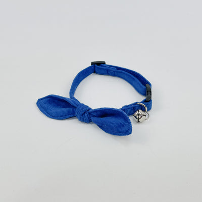 Blue Corduroy Cat Collar