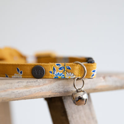 Yellow Floral Liberty Cat Collar
