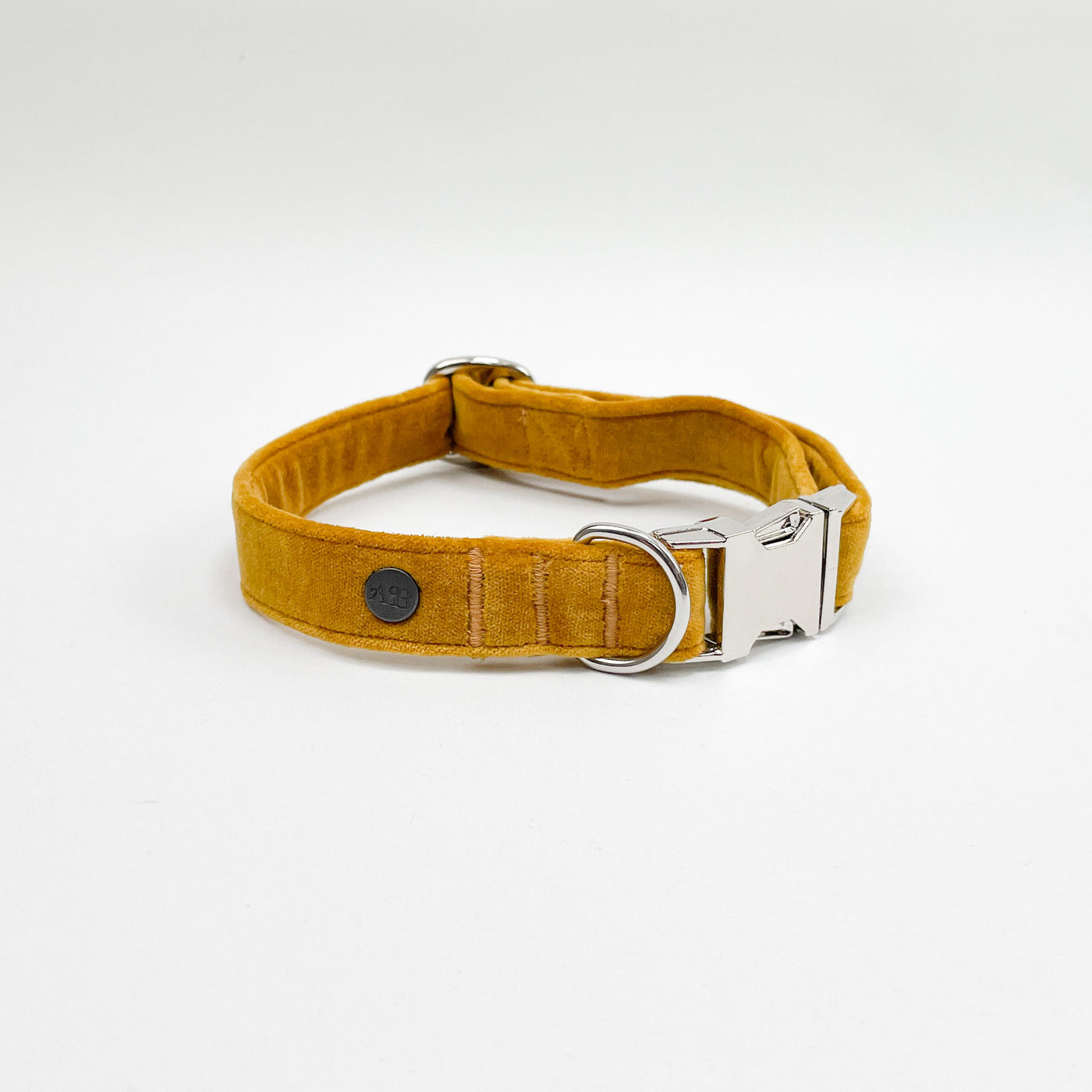 Luxury Golden Yellow Velvet Dog Collar