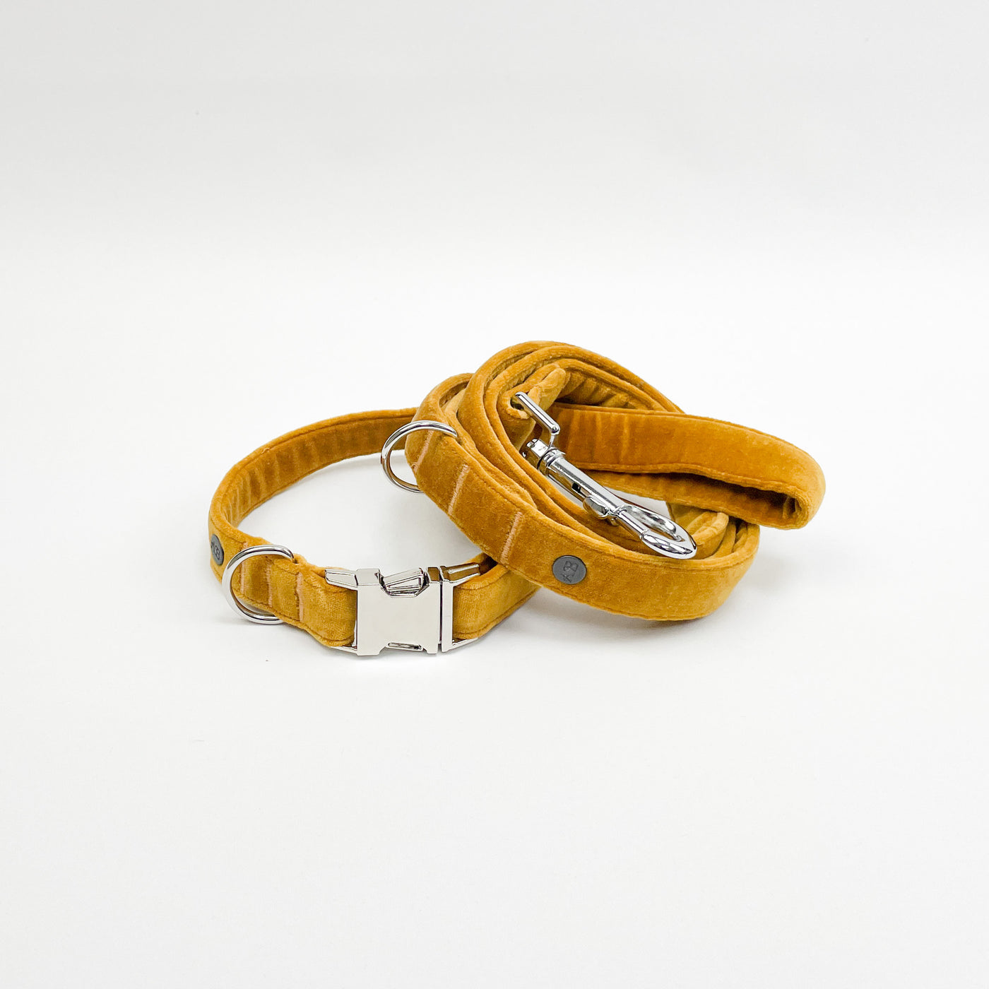 Luxury Golden Yellow Velvet Dog Collar