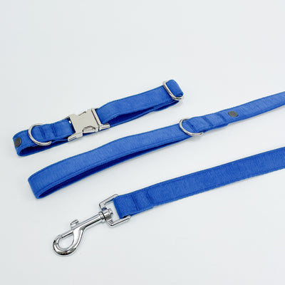 Royal Blue Corduroy Dog Lead