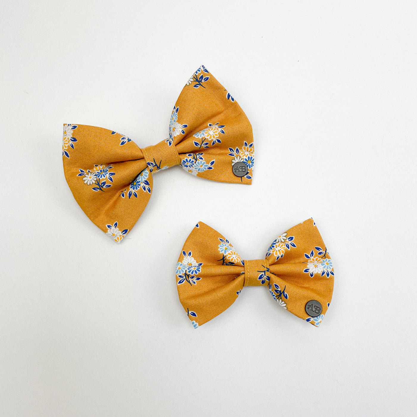 Liberty Yellow Floral Cat Bow Tie