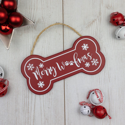 Merry Woofmas Christmas Wooden Sign