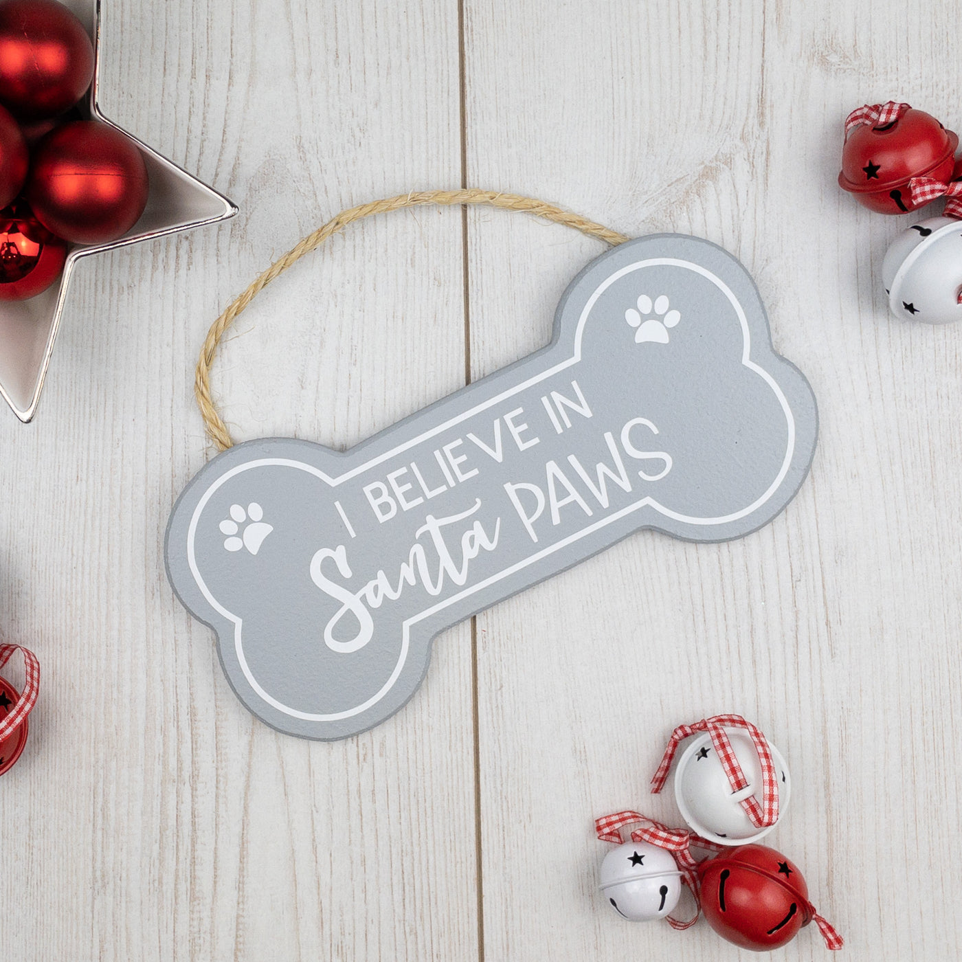 I Believe in Santa Paws Wooden Sign