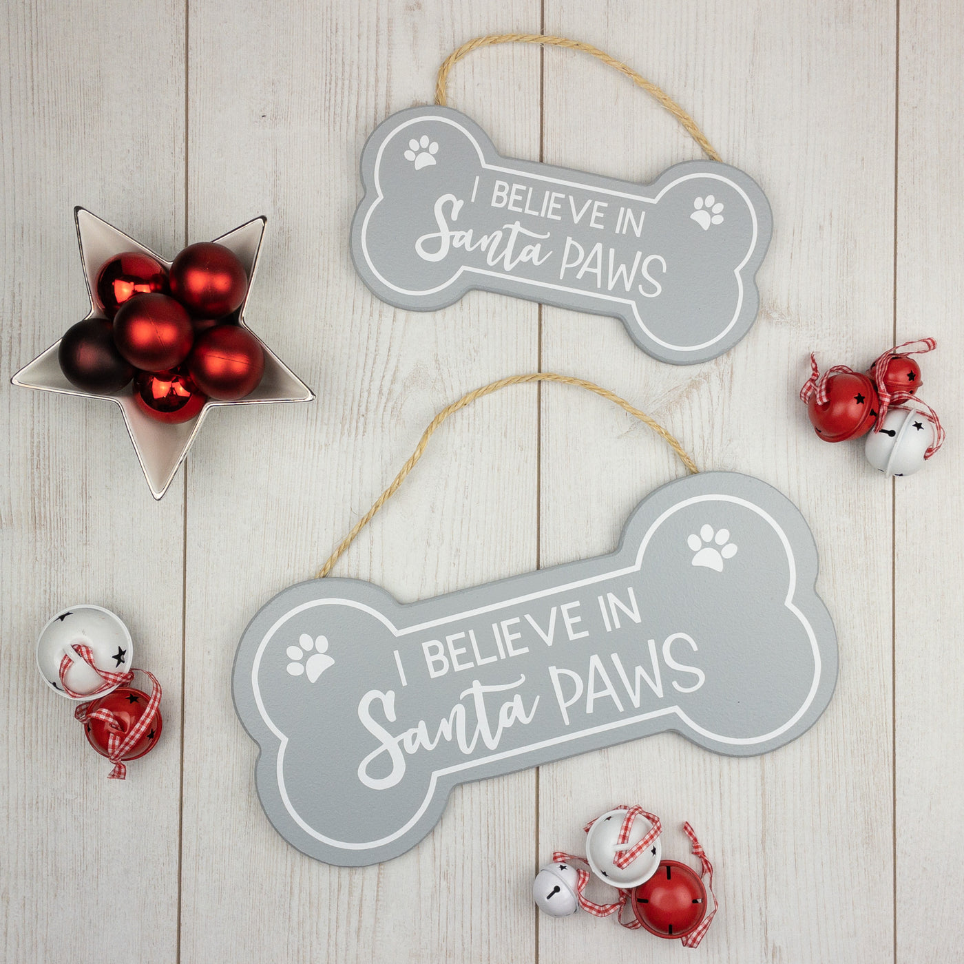 I Believe in Santa Paws Wooden Sign