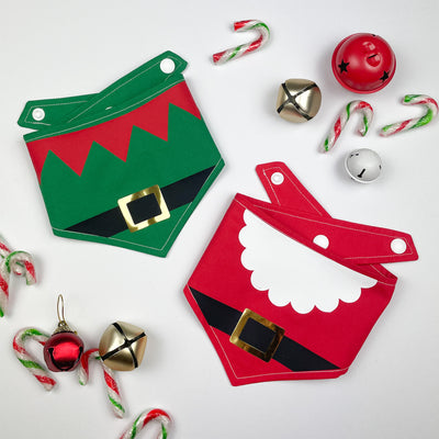 Fun Christmas Elf Dog Bandana