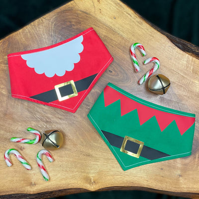 Fun Christmas Elf Dog Bandana