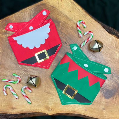 Fun Christmas Elf Dog Bandana
