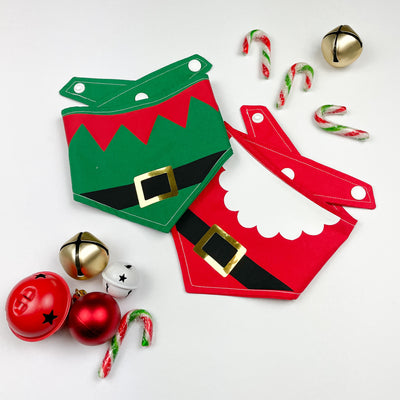 Fun Christmas Elf Dog Bandana
