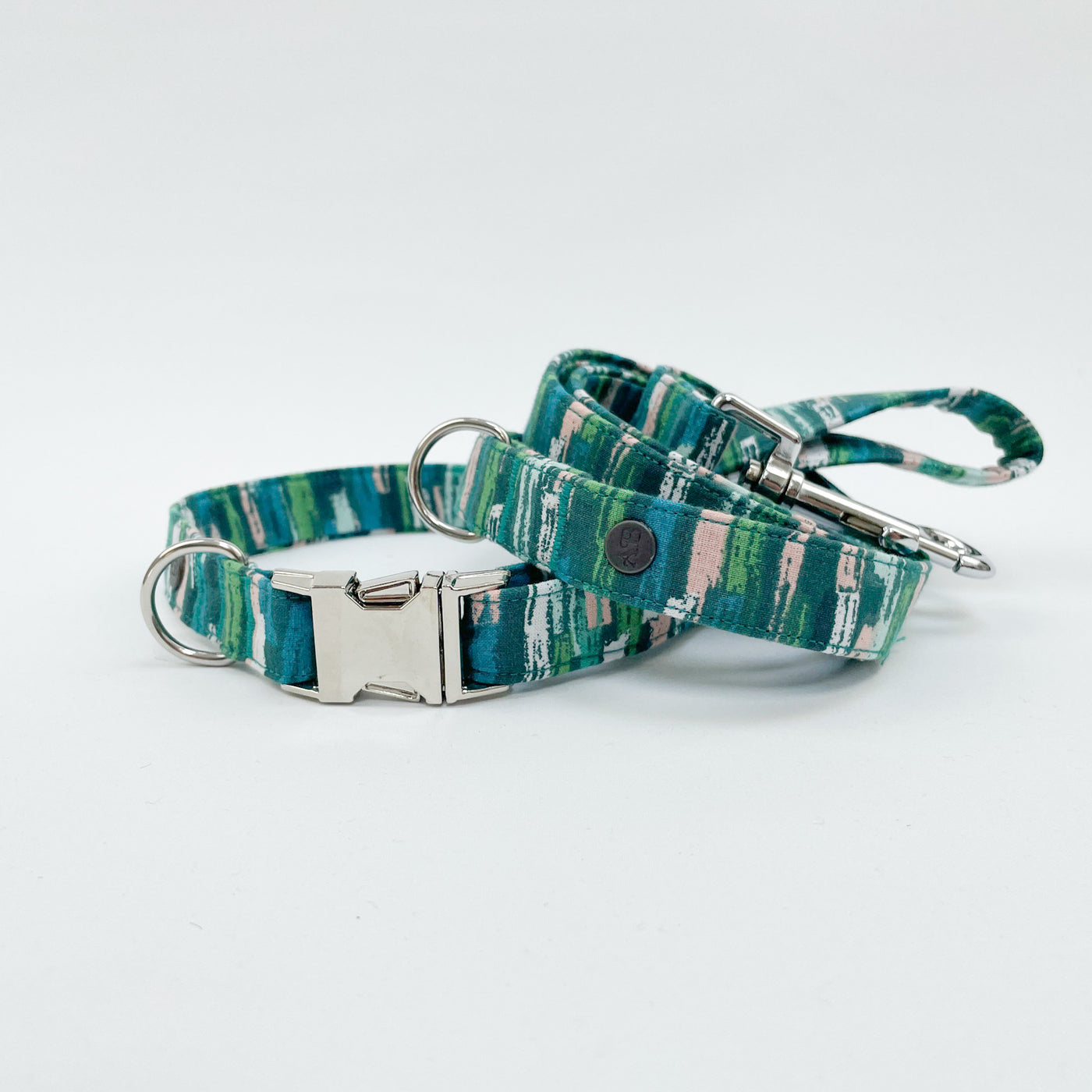 Autumn Stripe collar and lead for dogs.