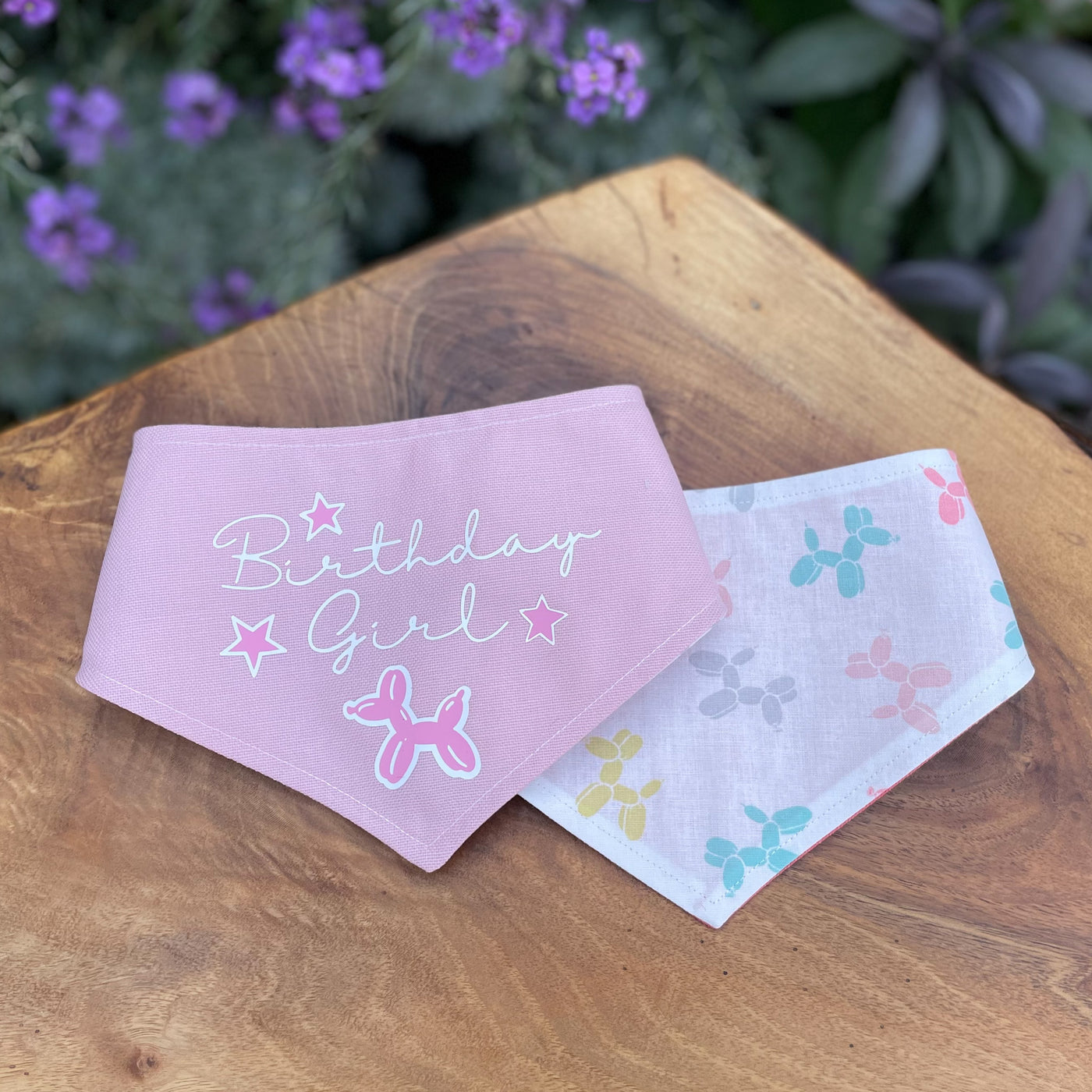Birthday Girl Dog Bandana in Soft Pink albies boutique