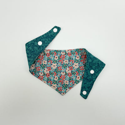 liberty winter floral and emerald winter berry bandana