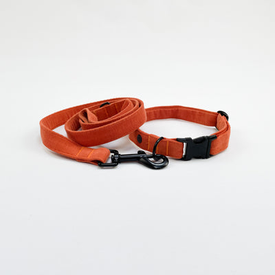 Orange Corduroy Dog Lead