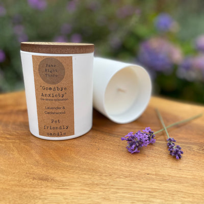 Goodbye Anxiety - Pet Friendly Candle with lavender and cedarwood. 