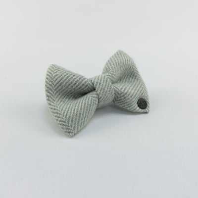 Dog bow tie in  Luxury Sea Spray Herringbone Tweed