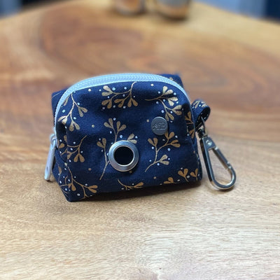 Navy Mistletoe poop bag holder