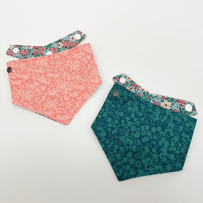 liberty winter floral reversible dog bandana
