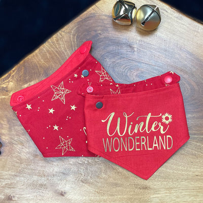 Red Winter Wonderland Dog Bandana