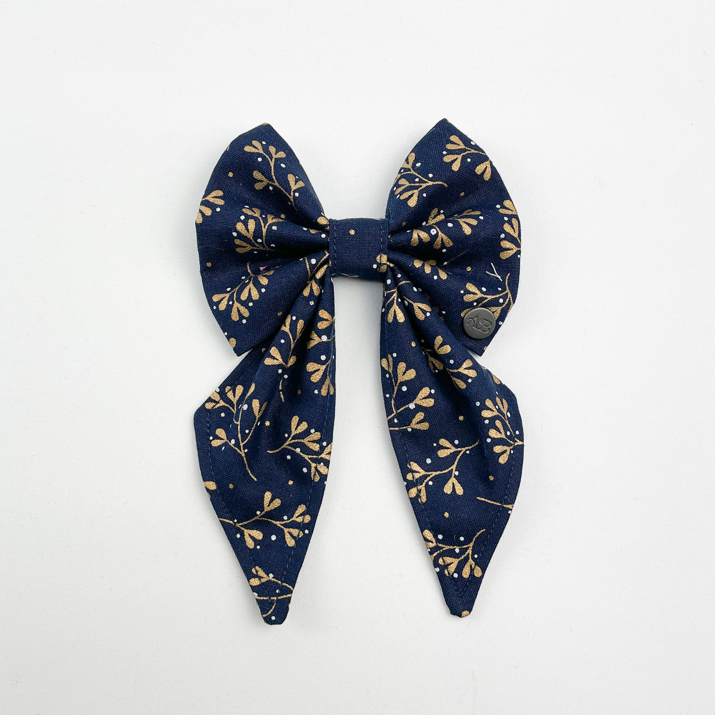 Navy Mistletoe sailor bow