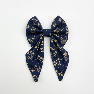 Navy Mistletoe sailor bow