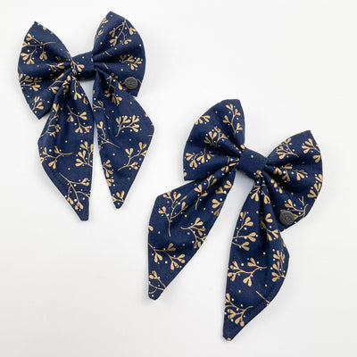Two Navy Mistletoe sailor bows