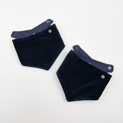 Two Navy velvet dog bananas