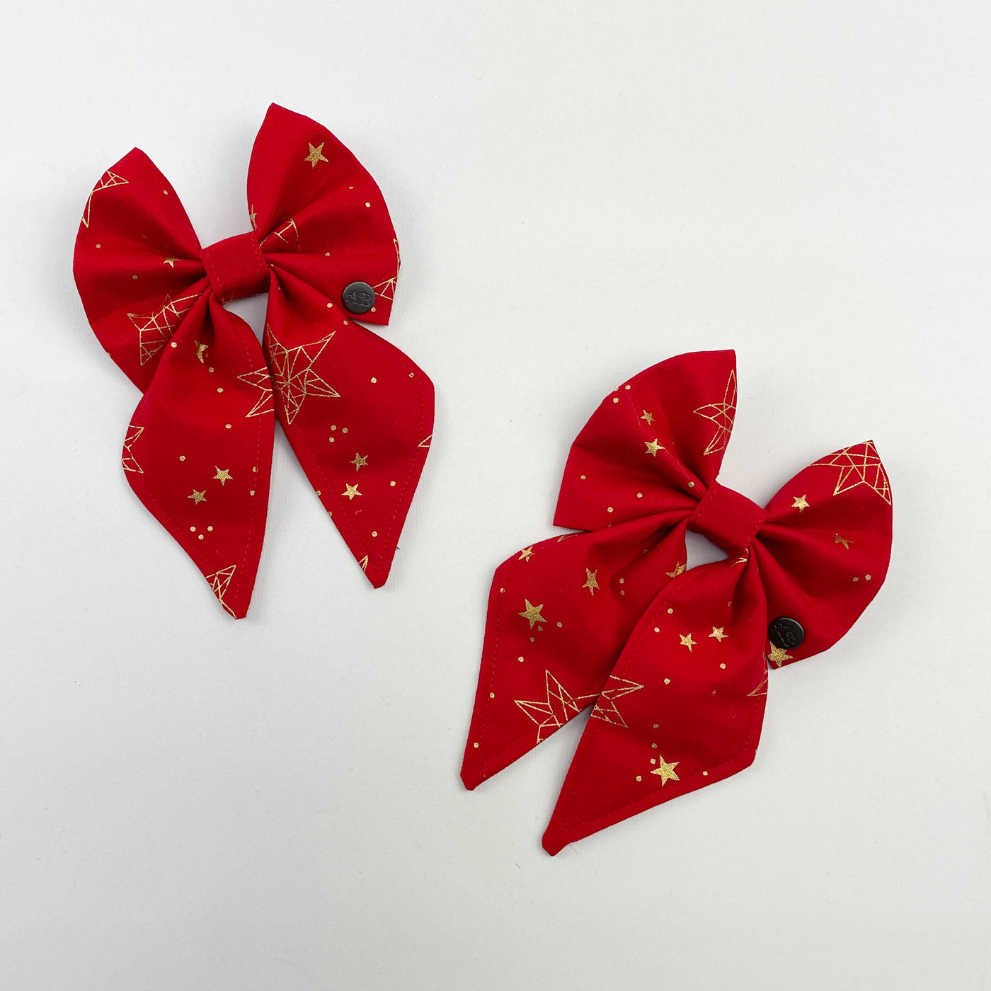 Two Red star sailor bow ties
