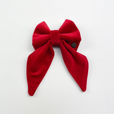 Red velvet sailor bow tie