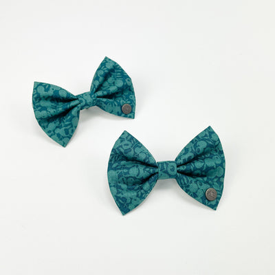 Liberty autumn emerald dog bow ties