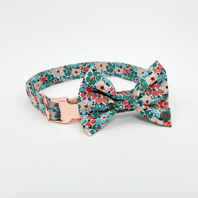 Liberty winter floral collar and bow tie