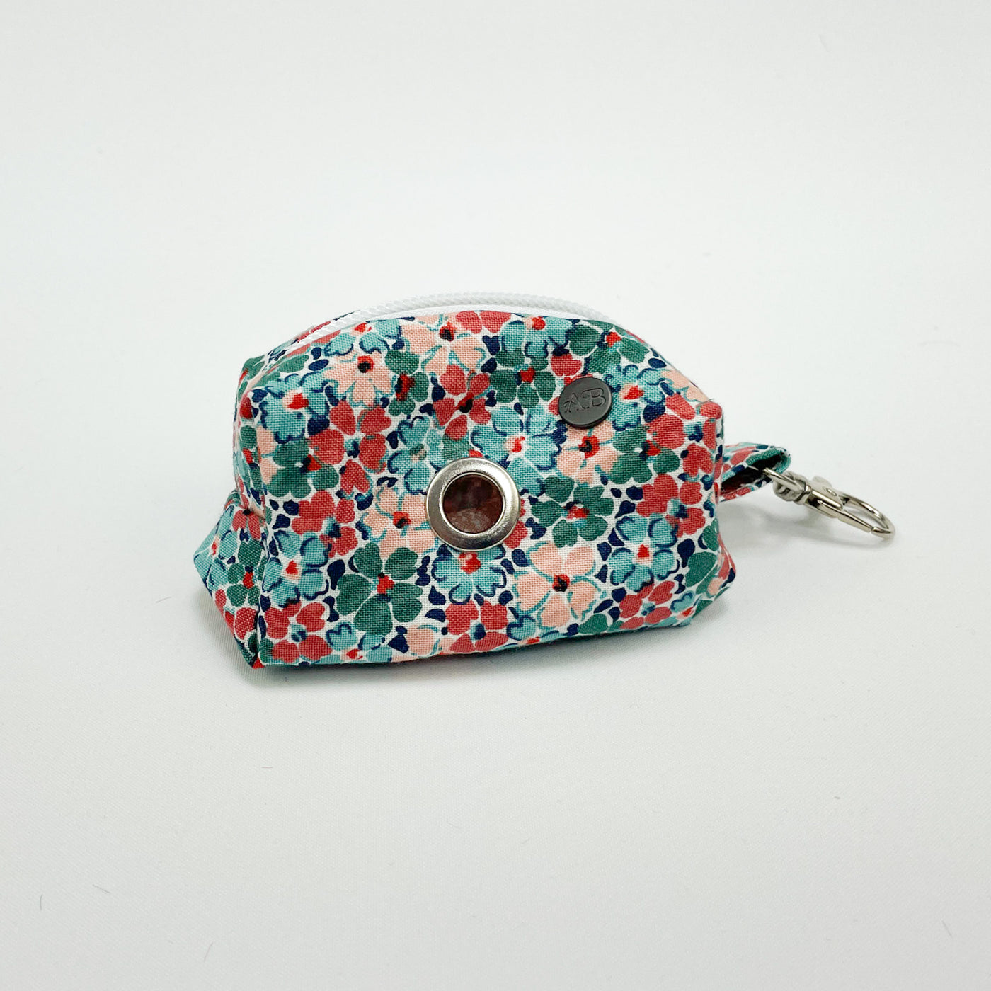 Liberty winter floral poop bag holder With albies boutique quality seal